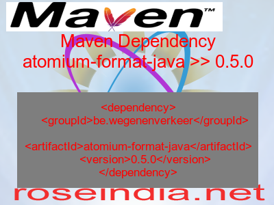 Maven dependency of atomium-format-java version 0.5.0