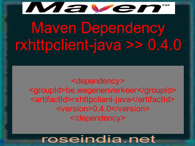 Maven dependency of rxhttpclient-java version 0.4.0