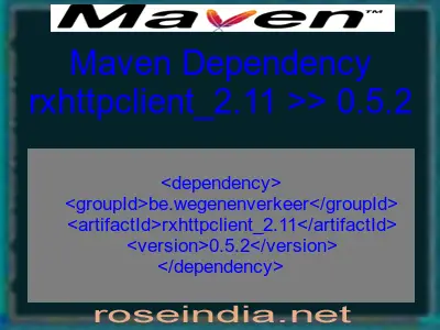 Maven dependency of rxhttpclient_2.11 version 0.5.2