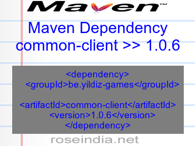 Maven dependency of common-client version 1.0.6