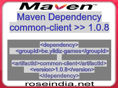 Maven dependency of common-client version 1.0.8
