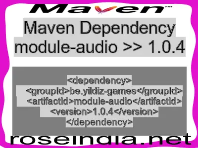 Maven dependency of module-audio version 1.0.4