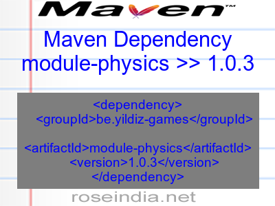 Maven dependency of module-physics version 1.0.3