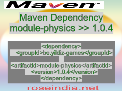 Maven dependency of module-physics version 1.0.4