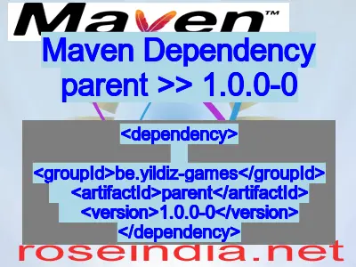 Maven dependency of parent version 1.0.0-0