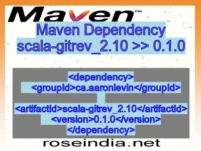 Maven dependency of scala-gitrev_2.10 version 0.1.0