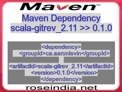 Maven dependency of scala-gitrev_2.11 version 0.1.0