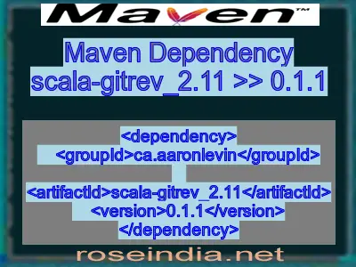 Maven dependency of scala-gitrev_2.11 version 0.1.1