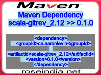 Maven dependency of scala-gitrev_2.12 version 0.1.0