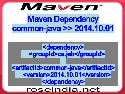 Maven dependency of common-java version 2014.10.01