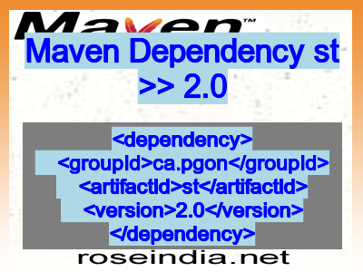 Maven dependency of st version 2.0