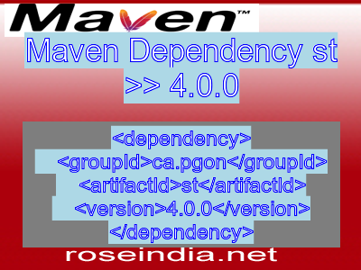 Maven dependency of st version 4.0.0