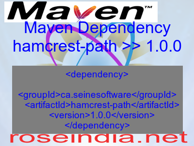 Maven dependency of hamcrest-path version 1.0.0