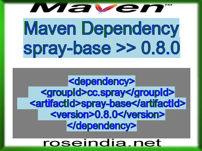 Maven dependency of spray-base version 0.8.0