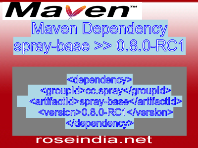 Maven dependency of spray-base version 0.8.0-RC1