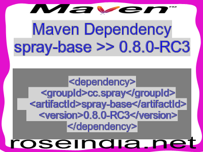 Maven dependency of spray-base version 0.8.0-RC3