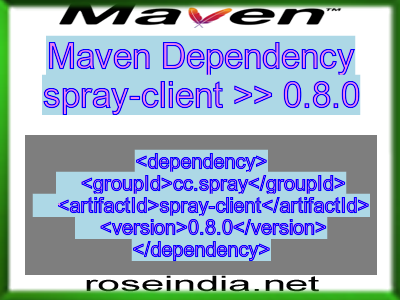 Maven dependency of spray-client version 0.8.0