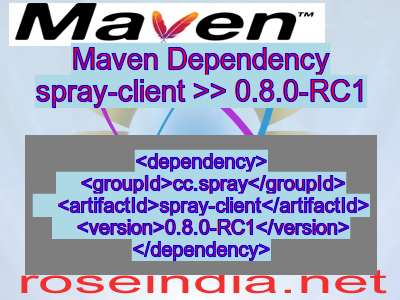 Maven dependency of spray-client version 0.8.0-RC1
