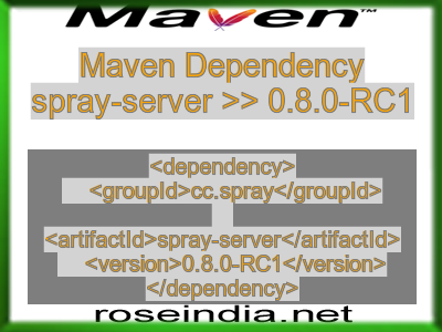 Maven dependency of spray-server version 0.8.0-RC1