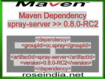 Maven dependency of spray-server version 0.8.0-RC2