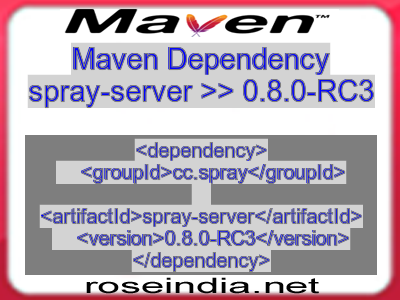 Maven dependency of spray-server version 0.8.0-RC3
