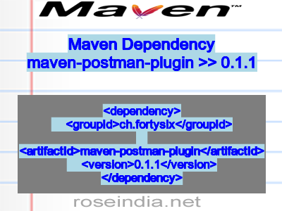Maven dependency of maven-postman-plugin version 0.1.1