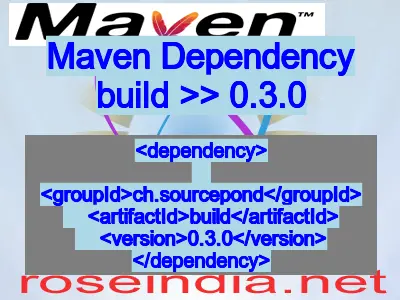 Maven dependency of build version 0.3.0