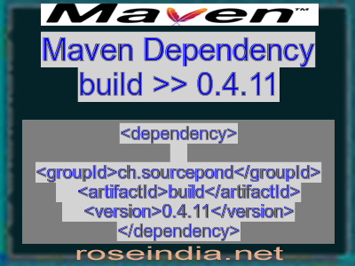 Maven dependency of build version 0.4.11