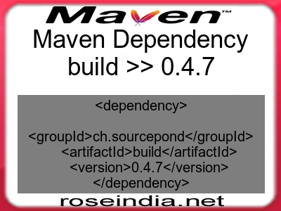 Maven dependency of build version 0.4.7