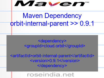 Maven dependency of orbit-internal-parent version 0.9.1