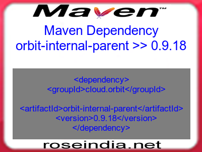 Maven dependency of orbit-internal-parent version 0.9.18