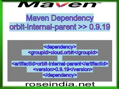 Maven dependency of orbit-internal-parent version 0.9.19