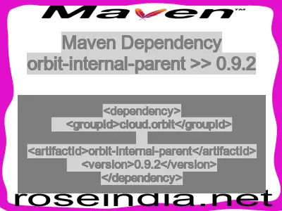 Maven dependency of orbit-internal-parent version 0.9.2