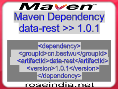 Maven dependency of data-rest version 1.0.1