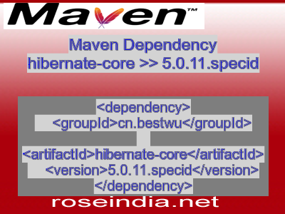 Maven dependency of hibernate-core version 5.0.11.specid