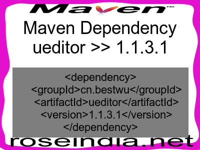 Maven dependency of ueditor version 1.1.3.1