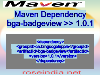 Maven dependency of bga-badgeview version 1.0.1