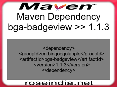 Maven dependency of bga-badgeview version 1.1.3