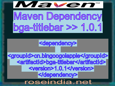 Maven dependency of bga-titlebar version 1.0.1