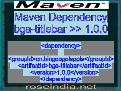 Maven dependency of bga-titlebar version 1.0.0