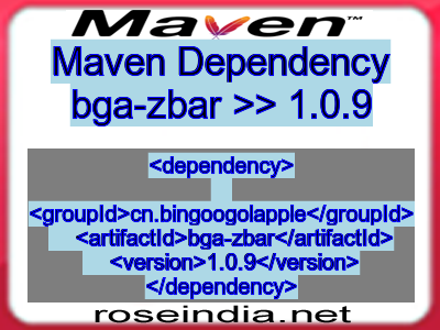 Maven dependency of bga-zbar version 1.0.9