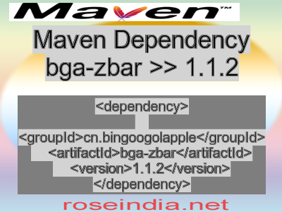 Maven dependency of bga-zbar version 1.1.2