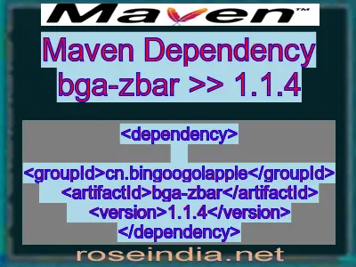 Maven dependency of bga-zbar version 1.1.4