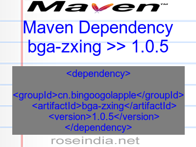 Maven dependency of bga-zxing version 1.0.5