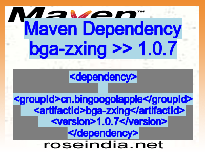 Maven dependency of bga-zxing version 1.0.7