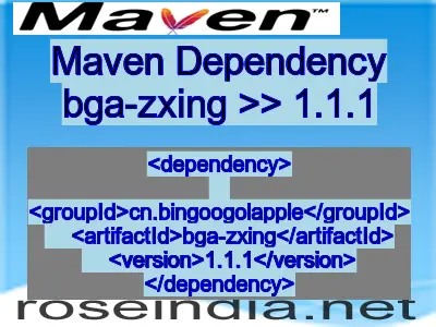 Maven dependency of bga-zxing version 1.1.1