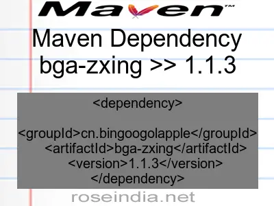 Maven dependency of bga-zxing version 1.1.3