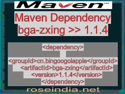 Maven dependency of bga-zxing version 1.1.4