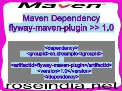 Maven dependency of flyway-maven-plugin version 1.0