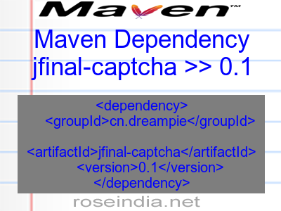 Maven dependency of jfinal-captcha version 0.1